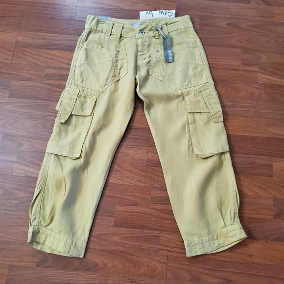 Dylan Cargo Utility Crop Linen Pants Size S - Picture 1 of 8
